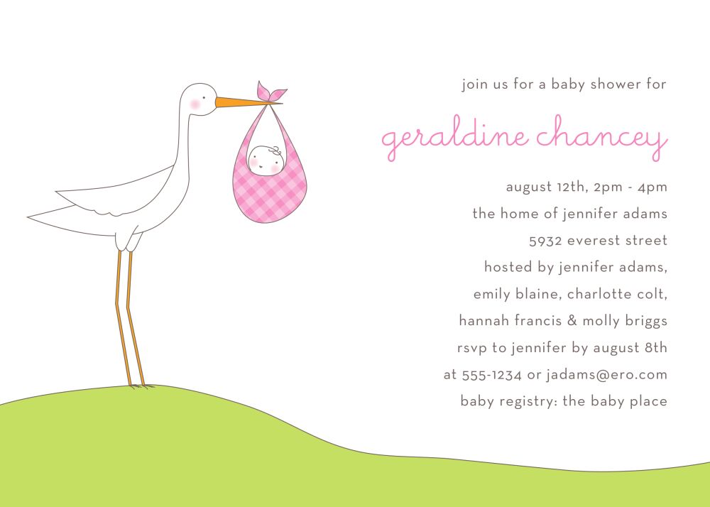 Special Delivery - Pink Invitation