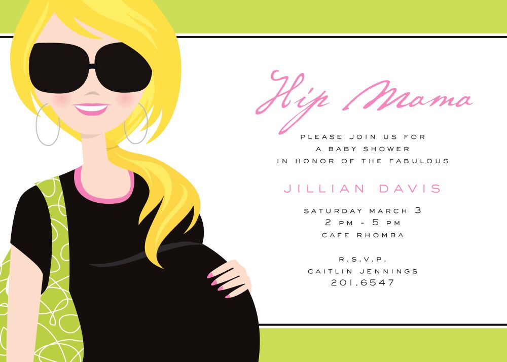 Hip Mama Blonde Invitation