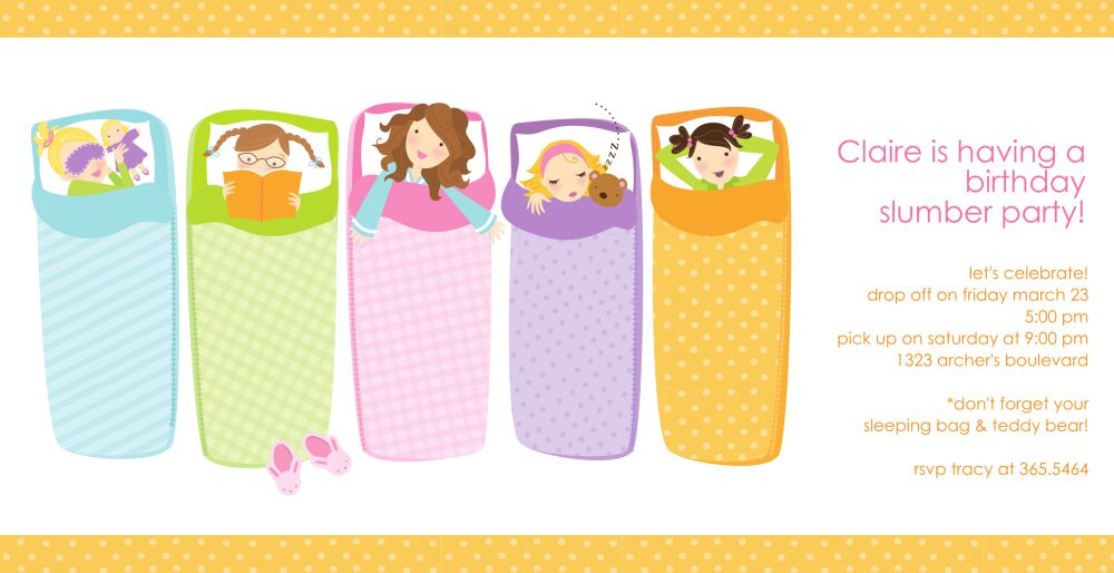 My Slumber Party Party Invitation