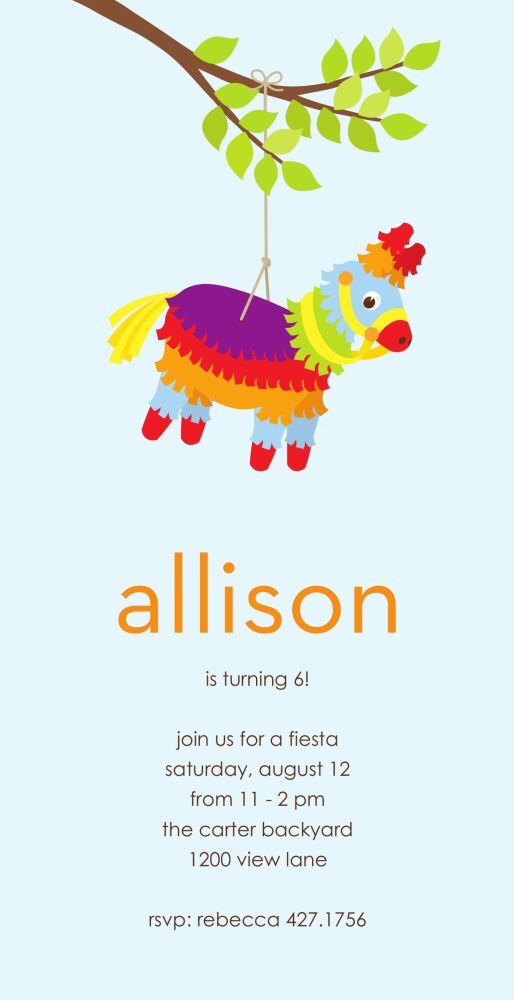 Pinata Party Invitation
