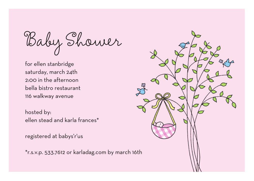 Lullaby Pink Flat Card