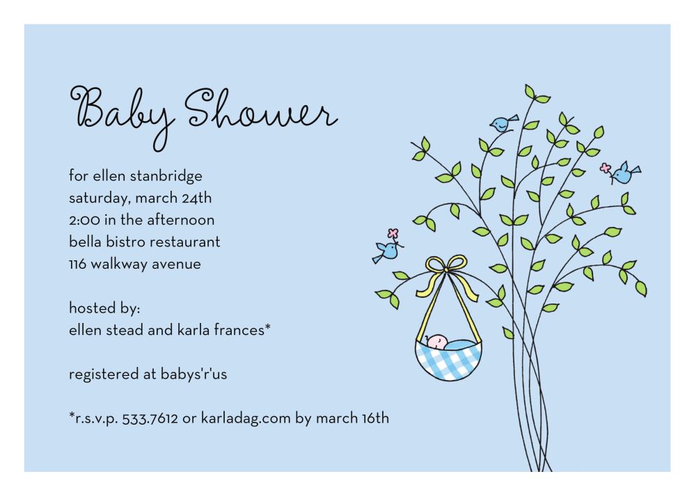 Lullaby Blue Flat Card