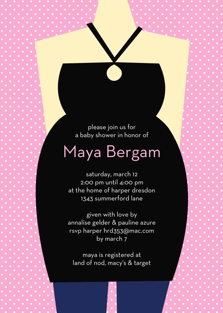 Fashionable Mama Pink Flat Card
