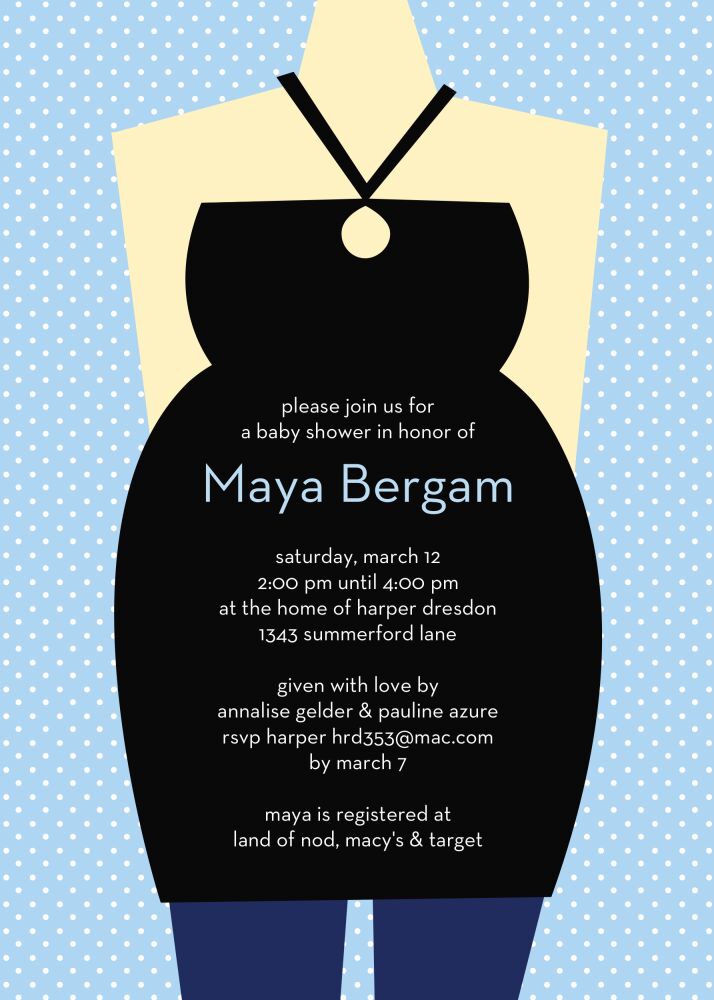 Fashionable Mama Blue Flat Card