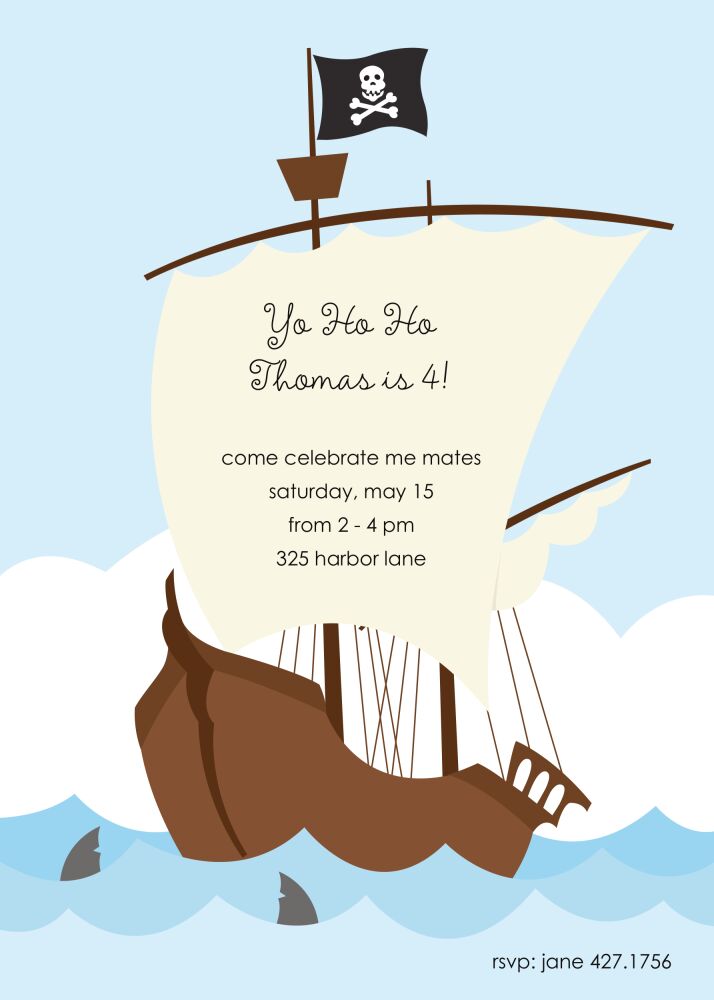 Yo Ho Ho Party Invitation