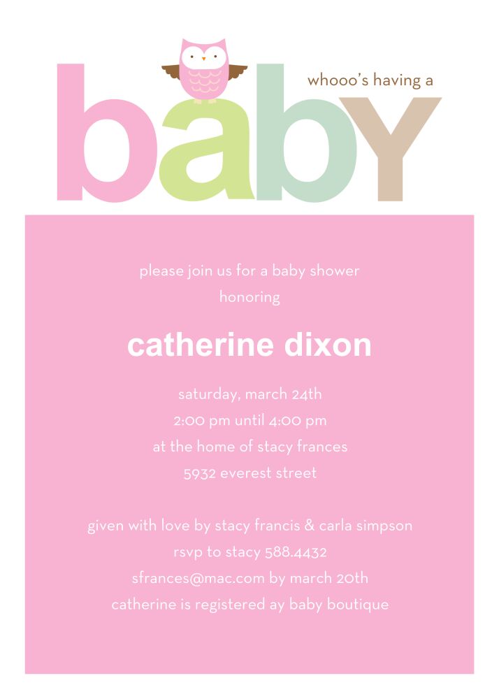 Lookie Who - Pink Invitation