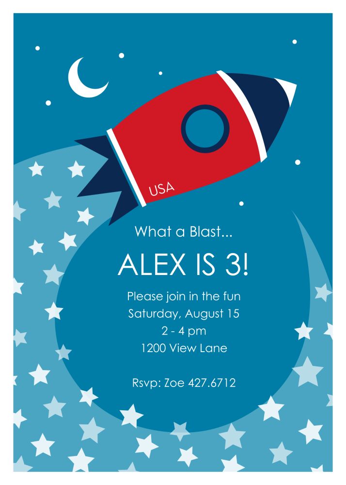 What A Blast! Party Invitation