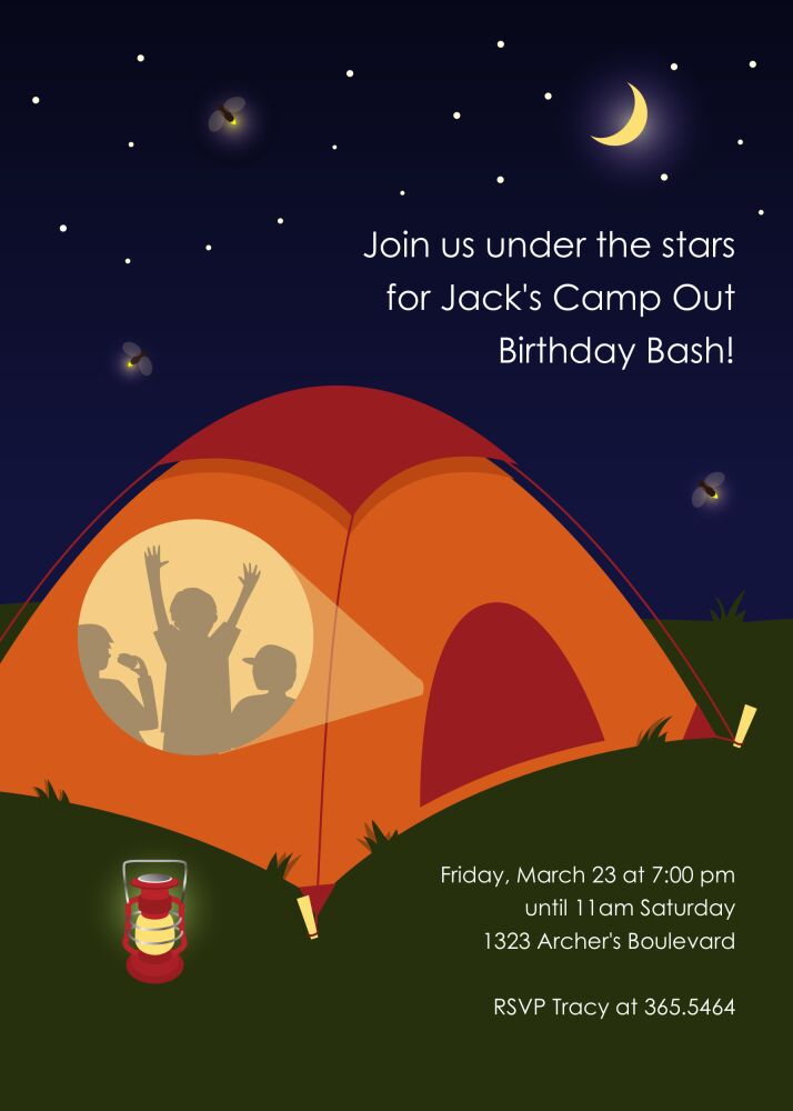 Under The Stars Party Invitation