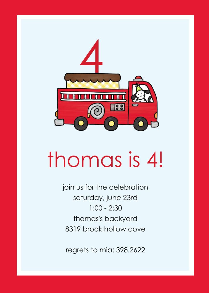 All Fired Up Party Invitation