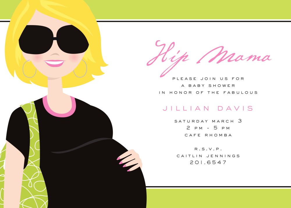 Hip Mama Blonde Invitation