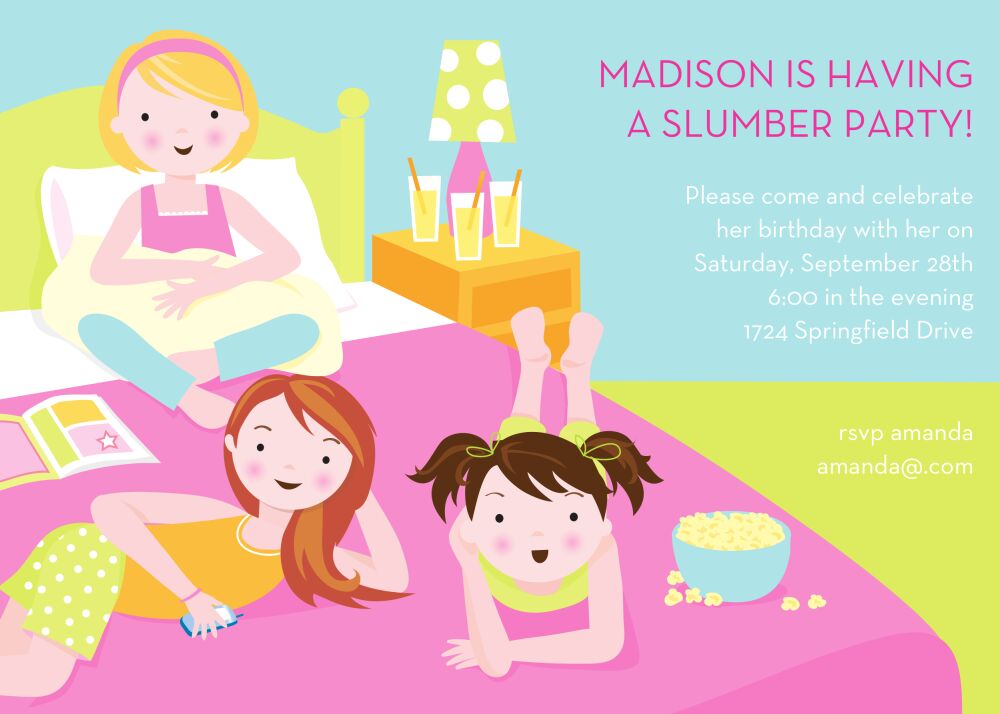 My Sleepover Party Invitation