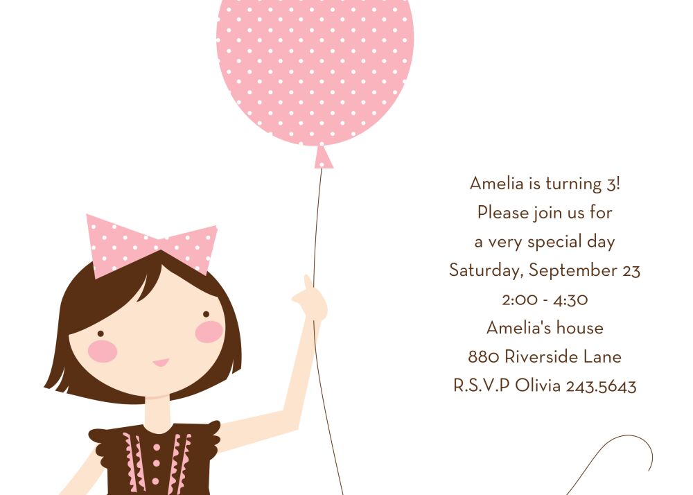 Amelia's Party Party Invitation
