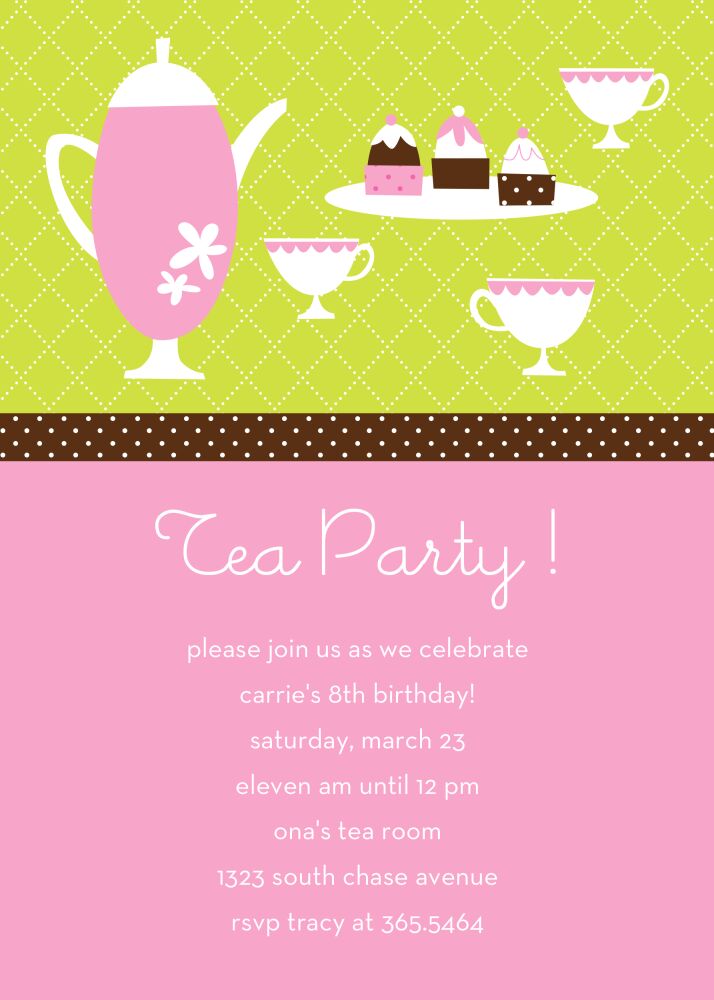 Teatime Party Invitation