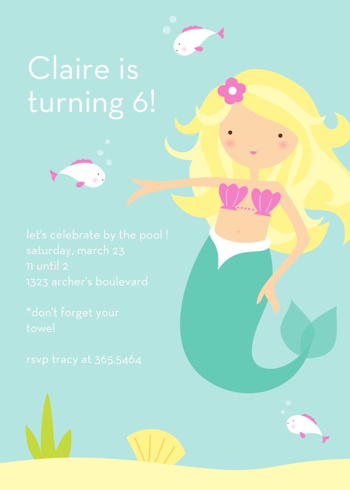 Mermaid Party Invitation