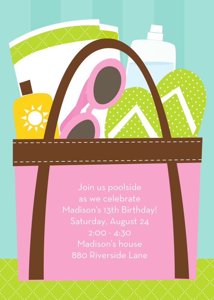 Fun In The Sun Party Invitation