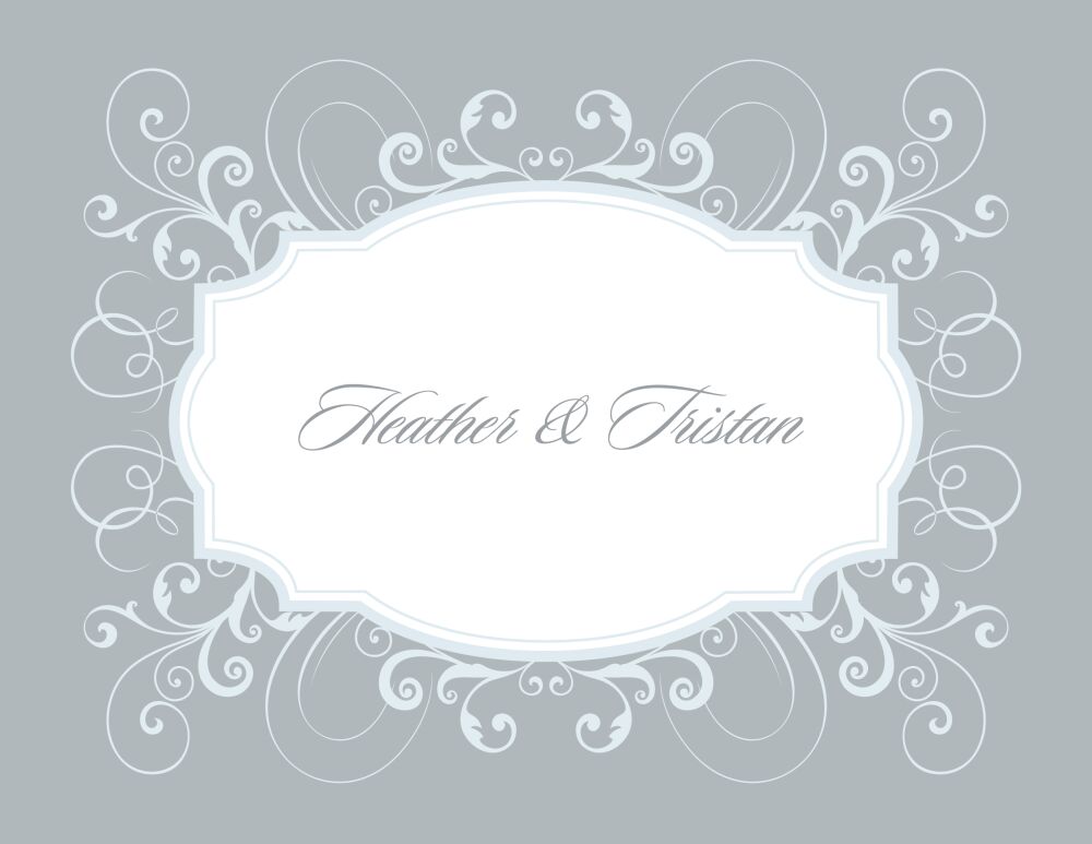 French Flourish Folded Note