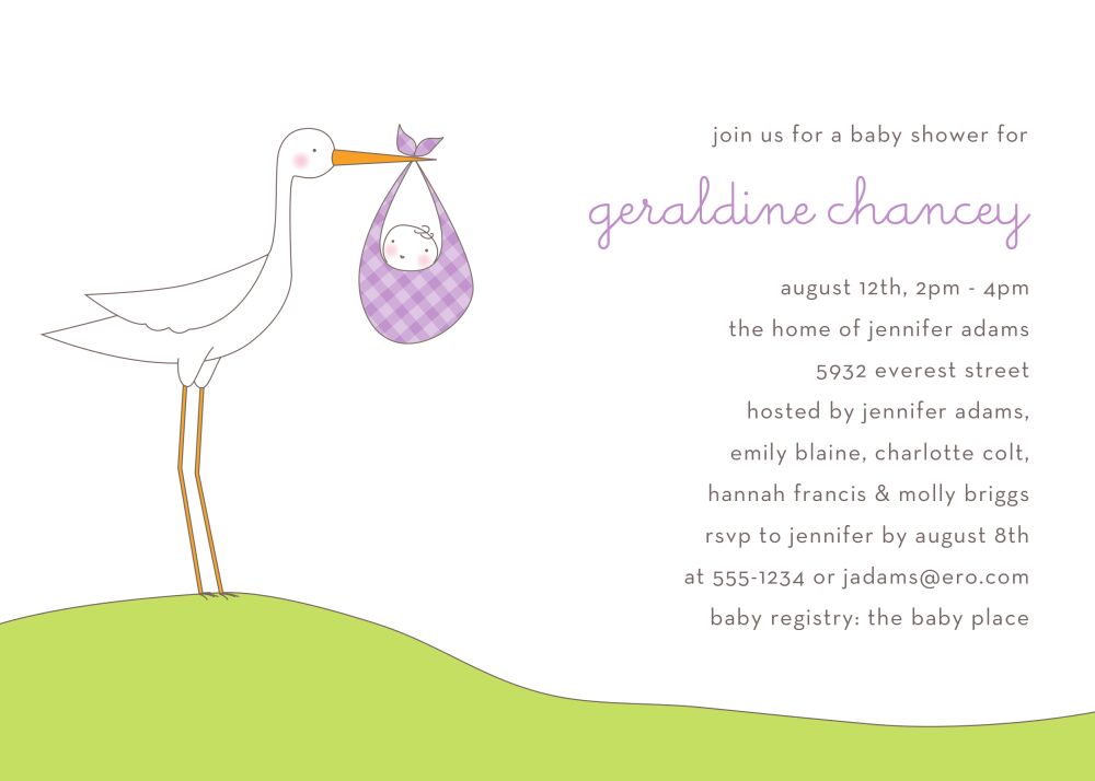 Special Delivery - Lavender Invitation