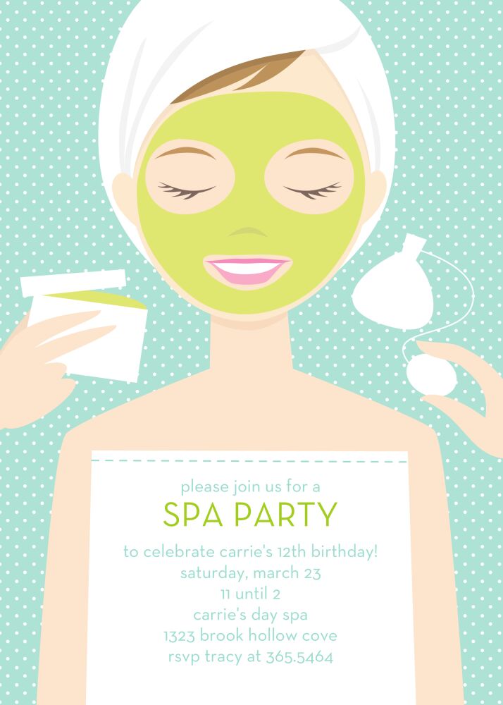 Spa Girl Party Invitation