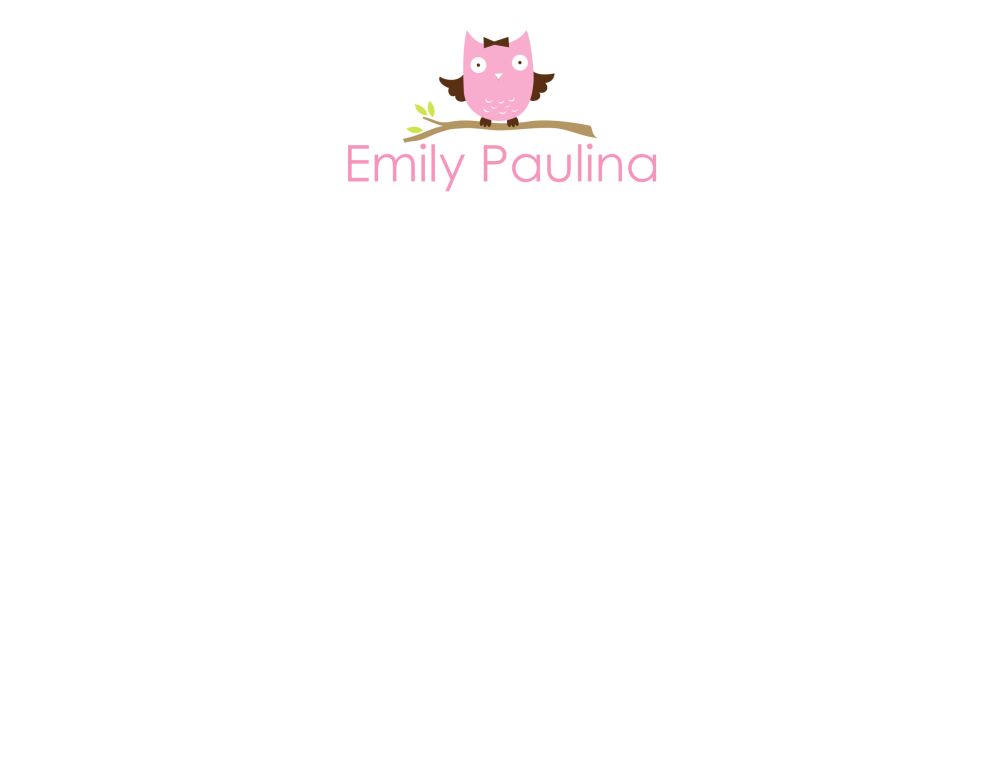 Baby Owl Pink Flat Note