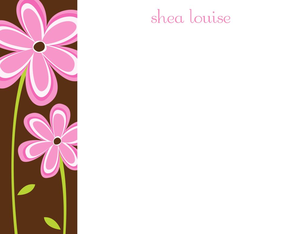Pink Daisy Delight Flat Note
