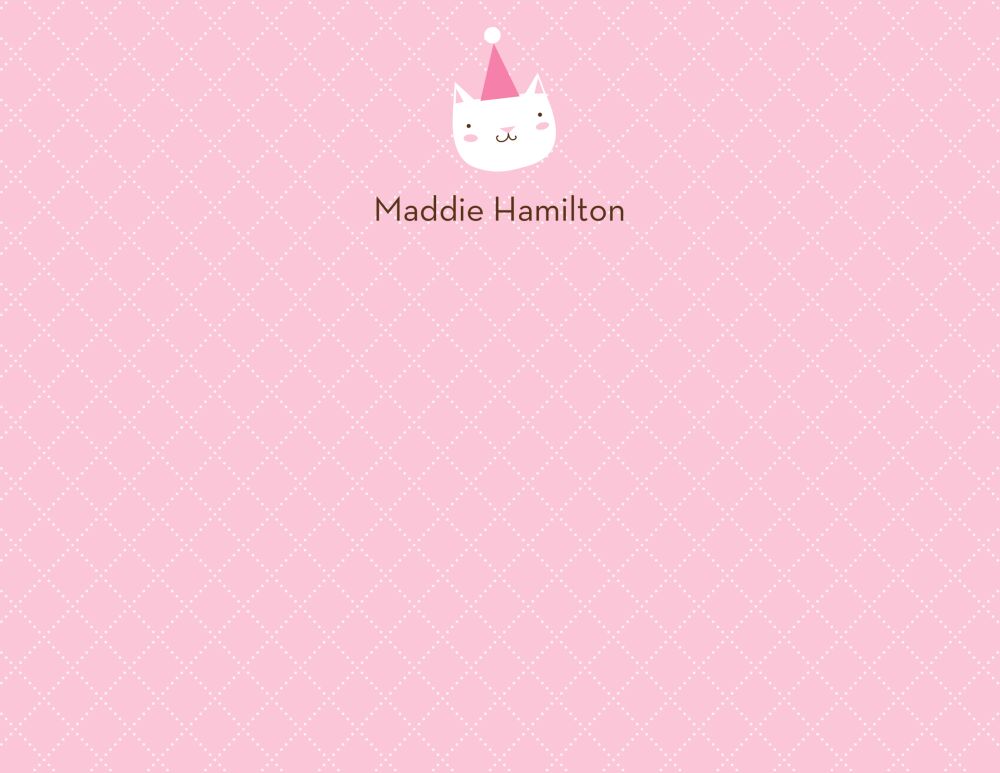 Animal Crackers Pink Flat Note