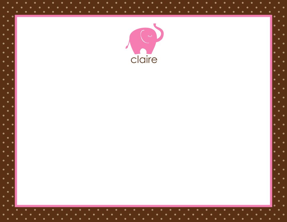 Pink Ele Fun Flat Note