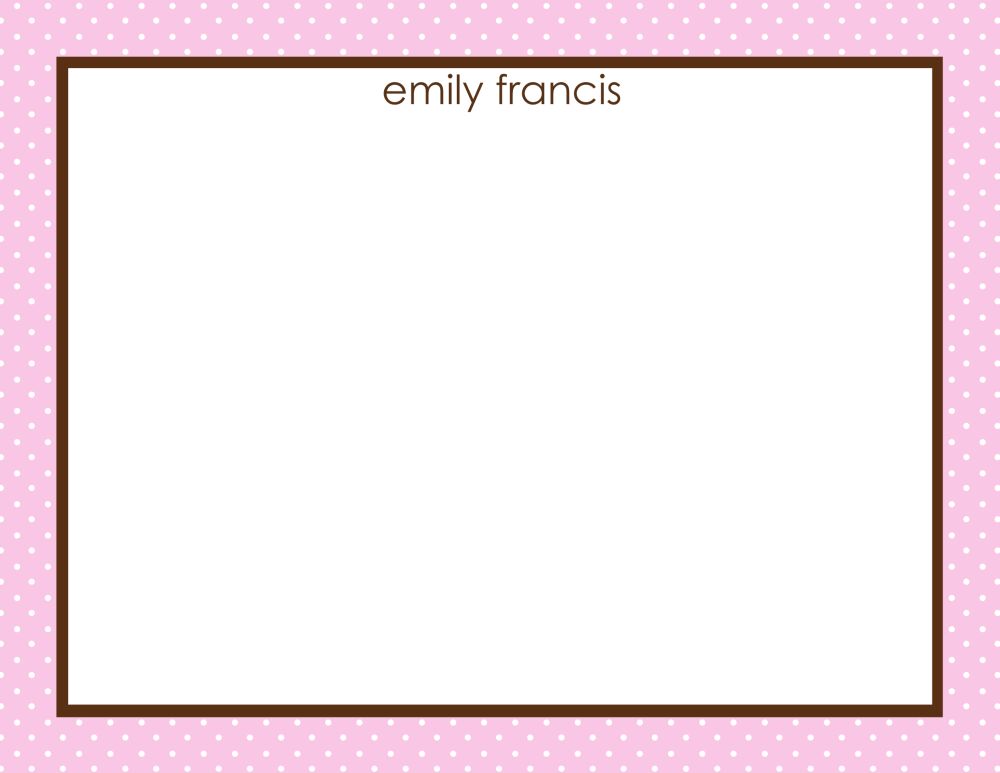 Pastel & Plaid Pink Flat Note