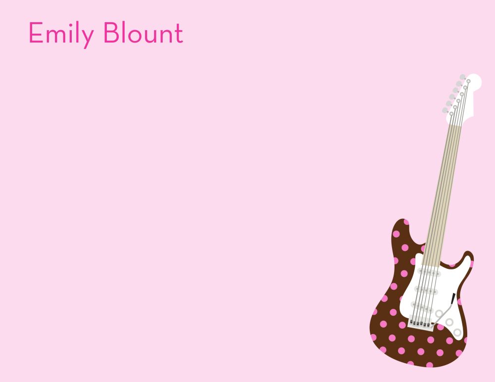 Let's Rock Pink Flat Note