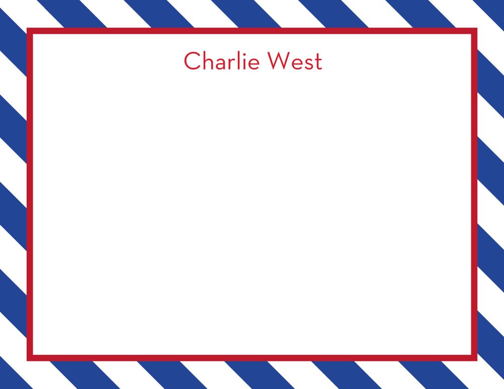 Rugby Stripe Birthday Flat Note