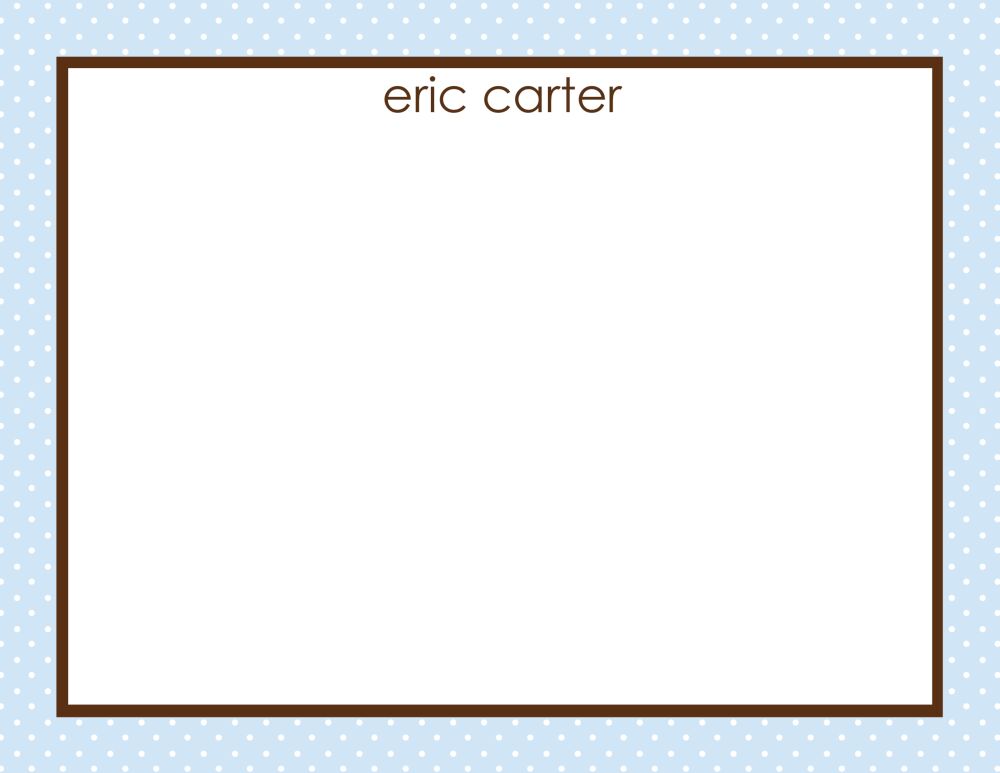 Pastel & Plaid Blue Flat Note