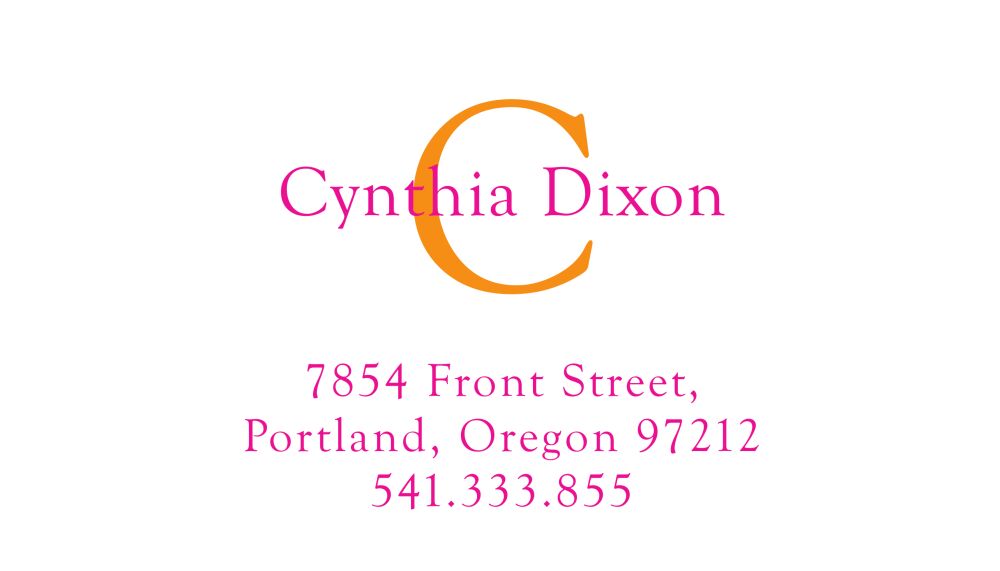 Clean & Simple Calling Card