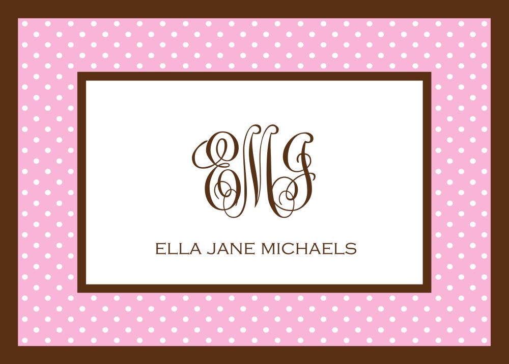 Swiss Dot - Pink Flat Enclosure Card