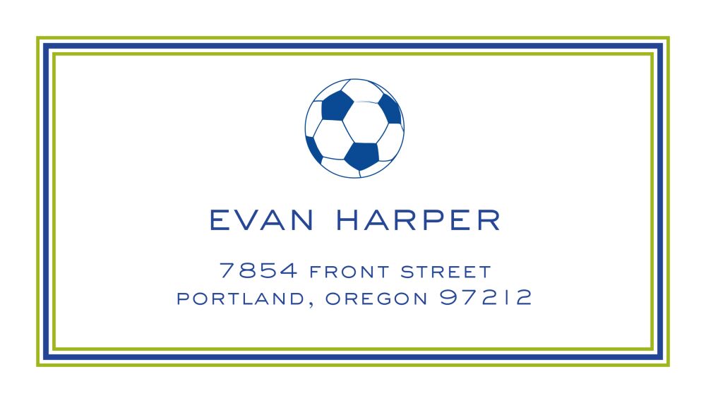 Lined Up-Navy Calling Card