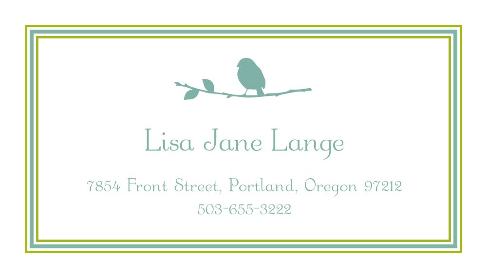 Lined Up-Blue Calling Card
