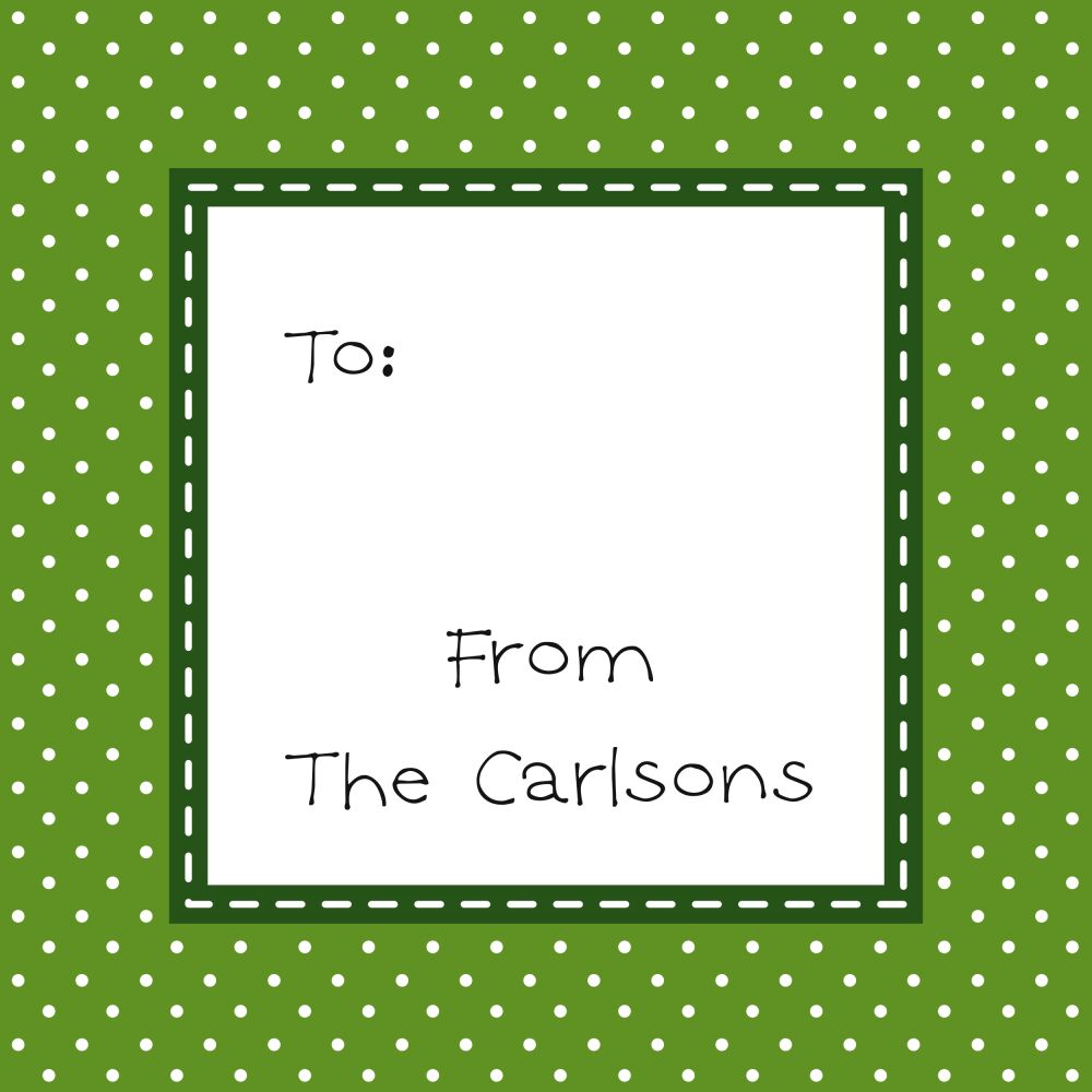 Jolly Holiday - Emerald Folded Enclosure Card