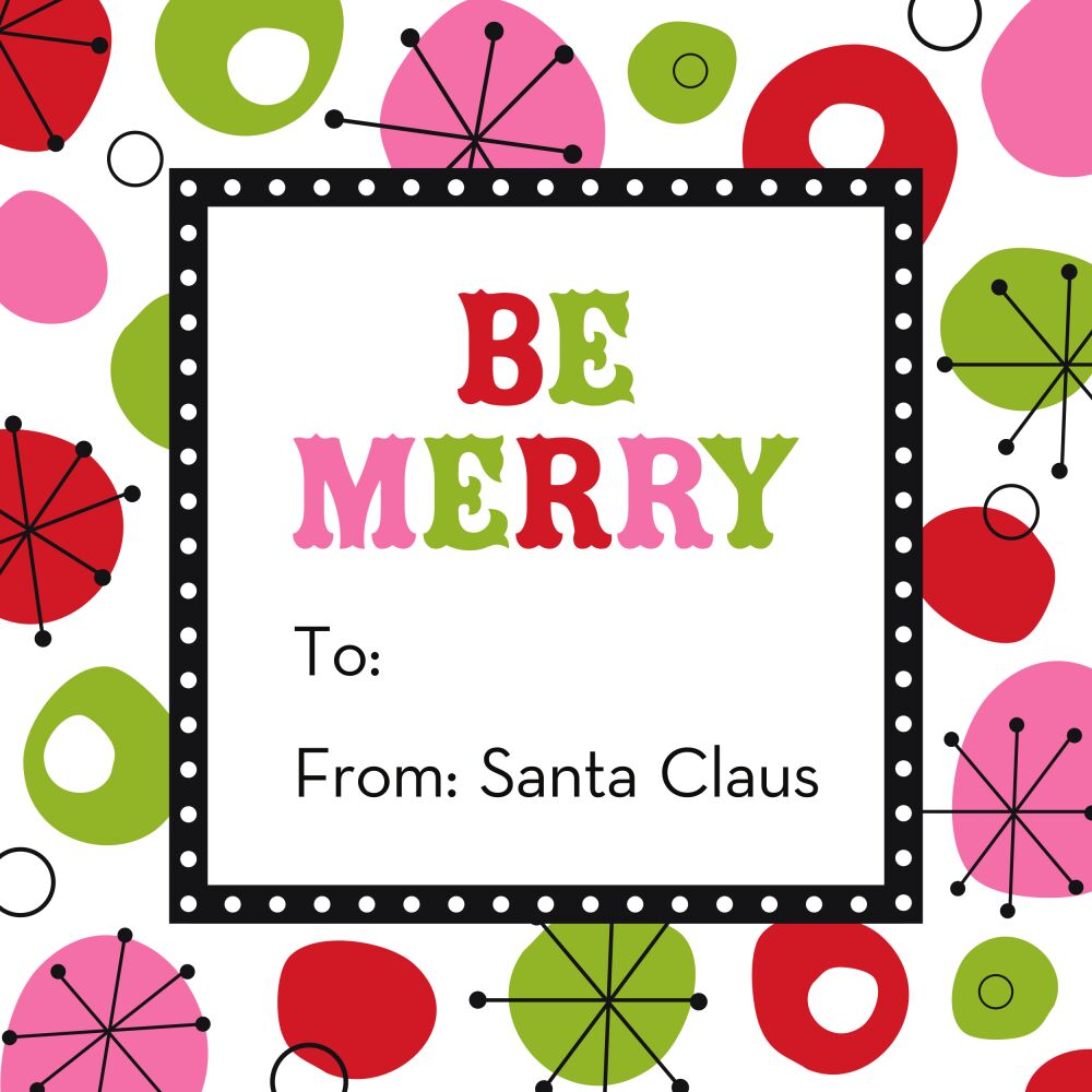 Retro Wishes - Red Folded Enclosure Card