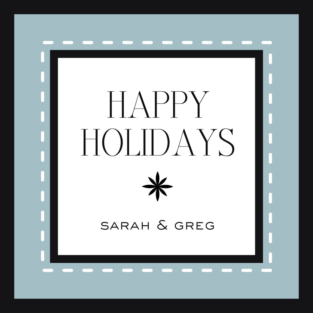 Slate Blue Folded Enclosure Card