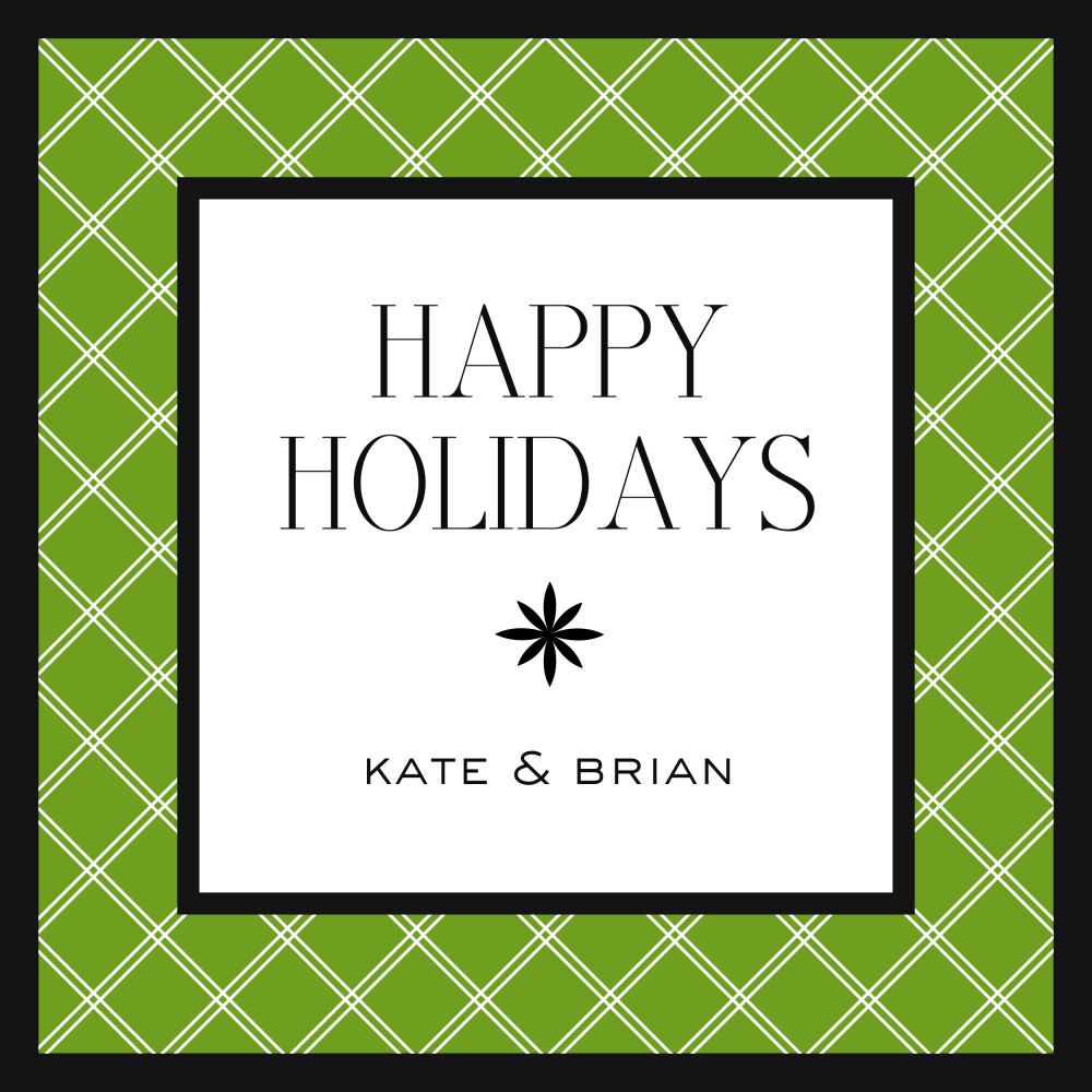 Twin Trellis - Green Folded Enclosure Card