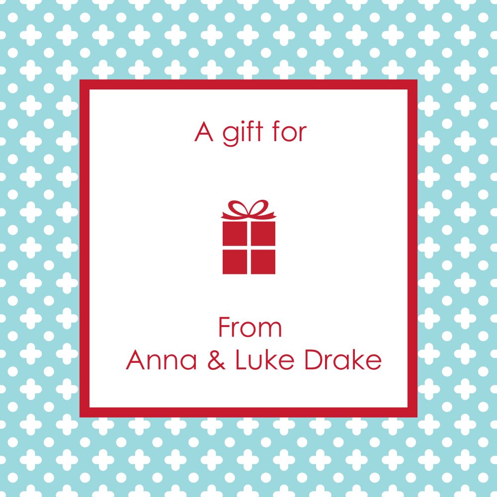 Gingerbread Lane - Aqua Folded Enclosure Card