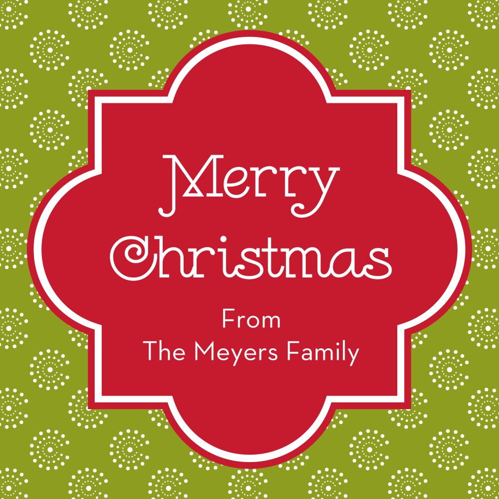 Chic Christmas Folded Enclosure Card