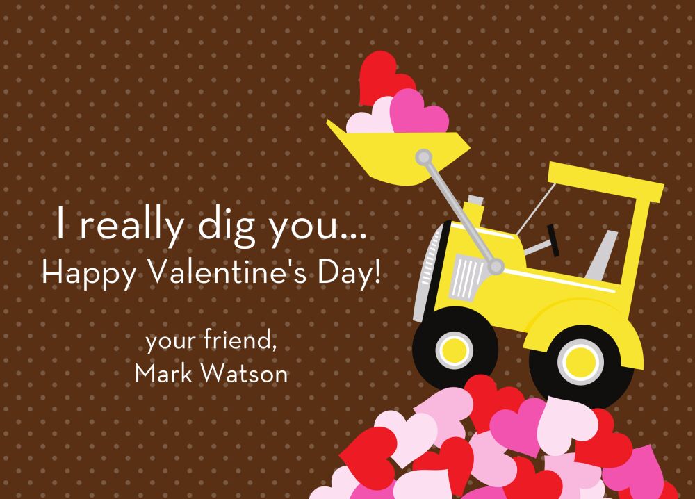 Loads of Love Valentine Flat Card