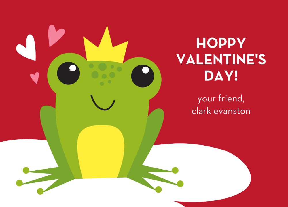 Hoppy Valentines Flat Card