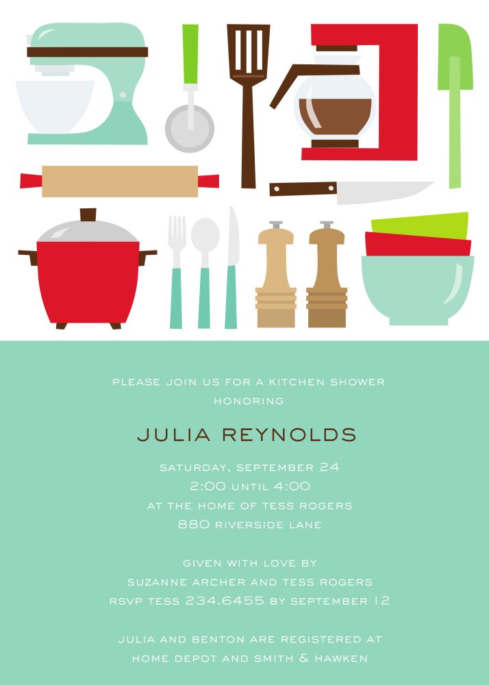 Kitchen Shower Invitation