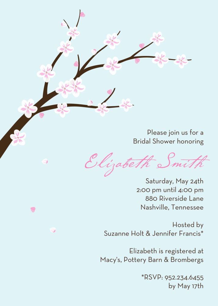 Cherry Blossom Invitation