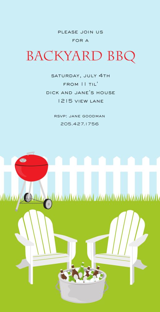 Backyard Barbeque Invitation