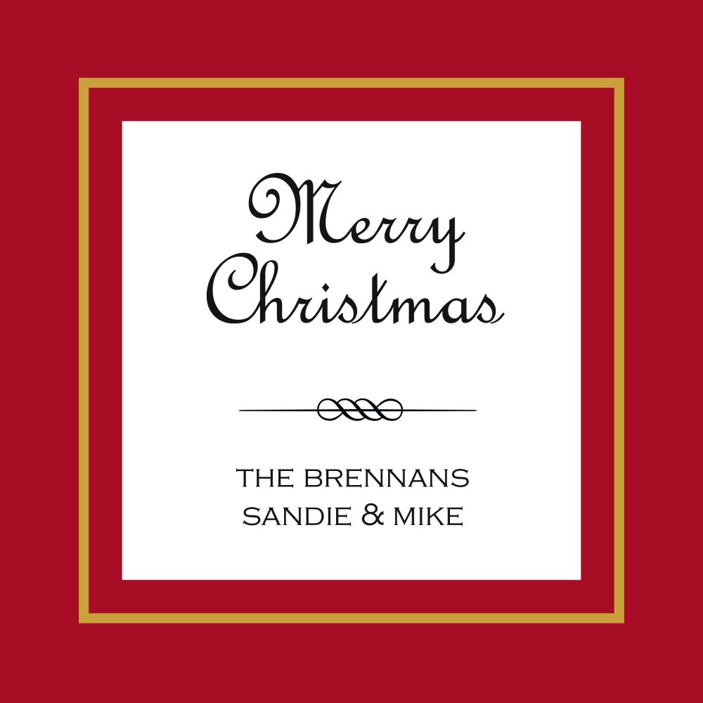 Holiday Elegance - Red Enclosure Card