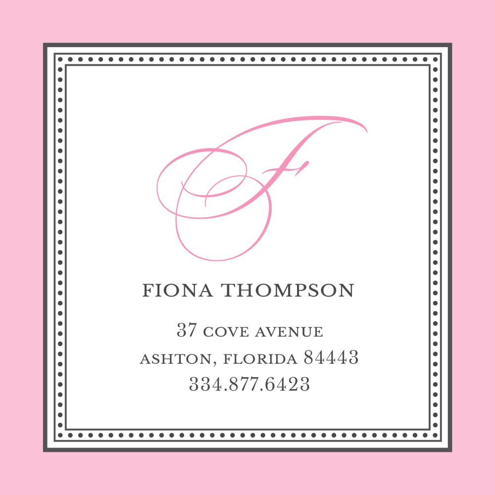 Softly Stated - Pink Calling Card