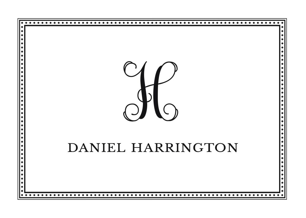 Elegant Border Folded Enclosure Card 