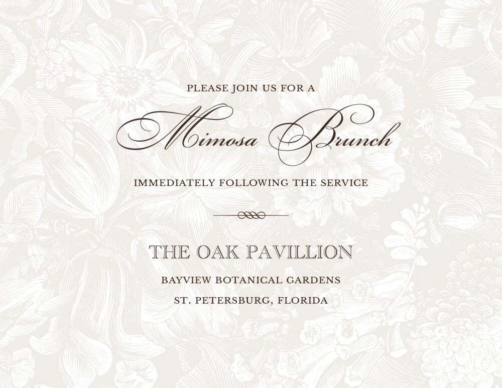 In The Garden Reception Card