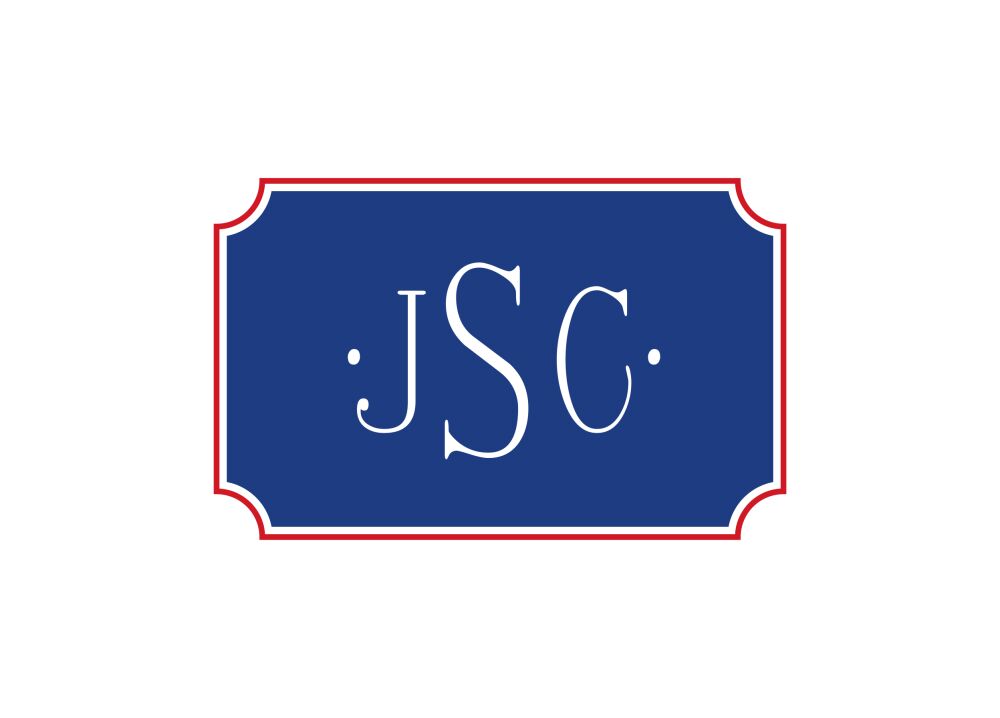 Sublime Border - Navy Folded Note